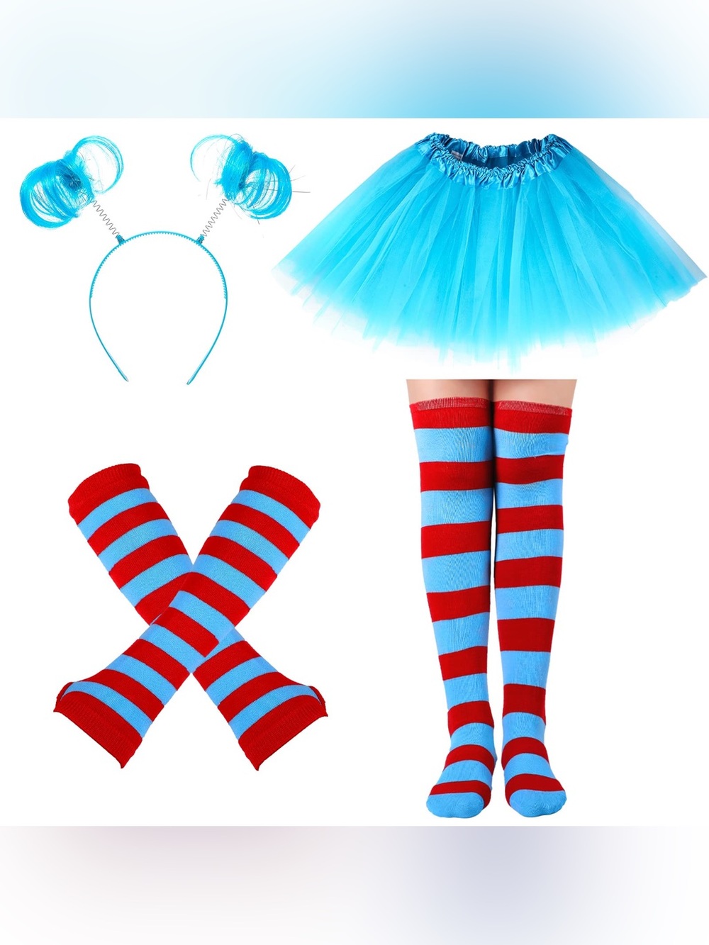 Dr Seuss Thing 1 and Thing 2 Costume Women’s One Size Halloween Cosplay